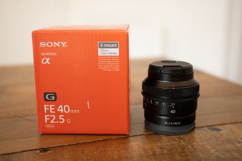 Sony 40mm lens - f/2.8,